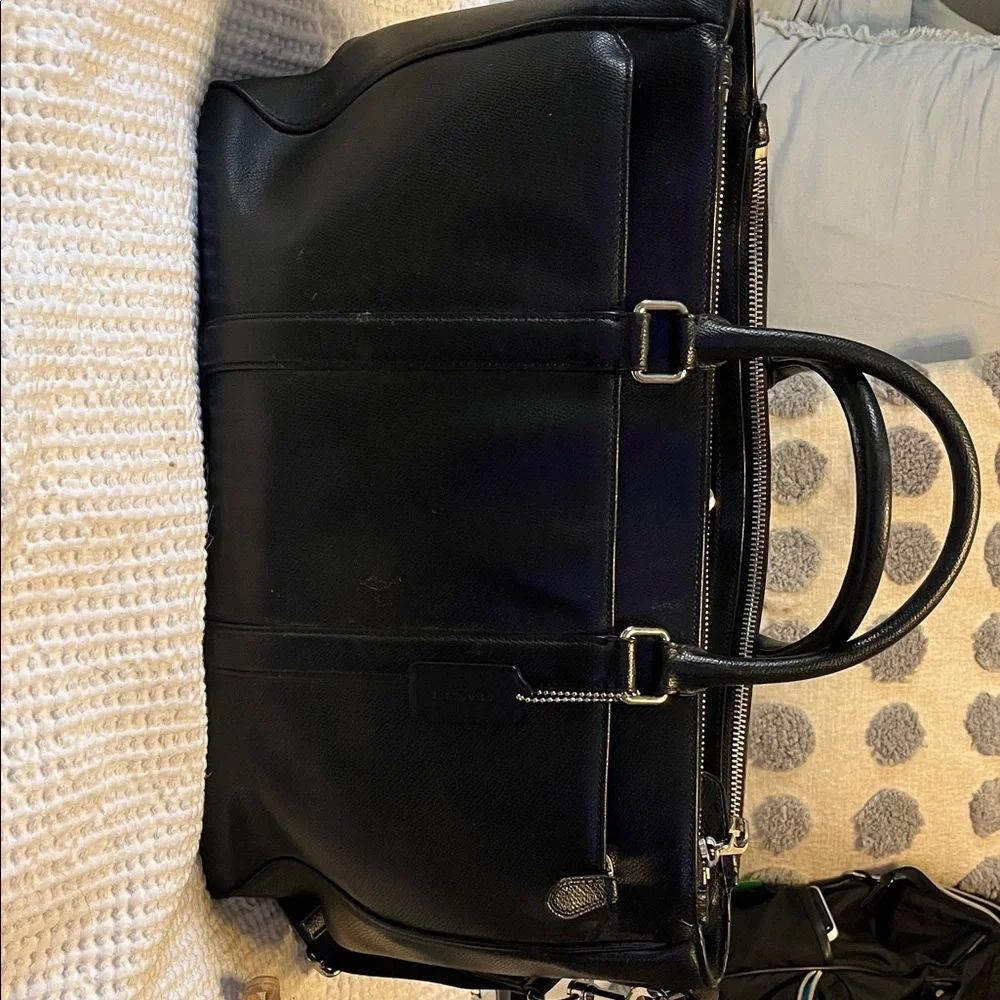 Coach Black Leather Men's Briefcase